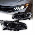 Μπροστινά Φανάρια Set Για Honda Civic FC5 2016-2021 Munstang Look Led Black - Headlights - Xenon - Bulbs